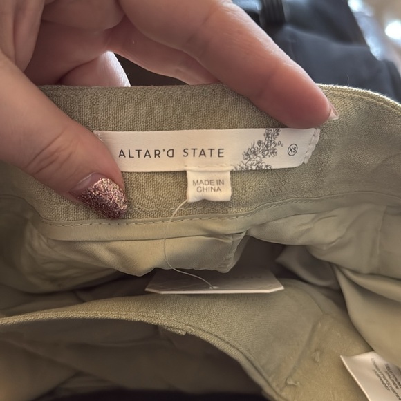 Altar'd State Tessa Linen Trouser Pants - Picture 3 of 10